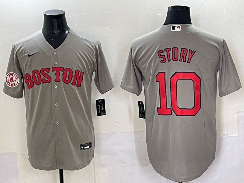 Men Boston Red Sox #10 Story grey 2025 Nike MLB Jersey 06->boston red sox->MLB Jersey